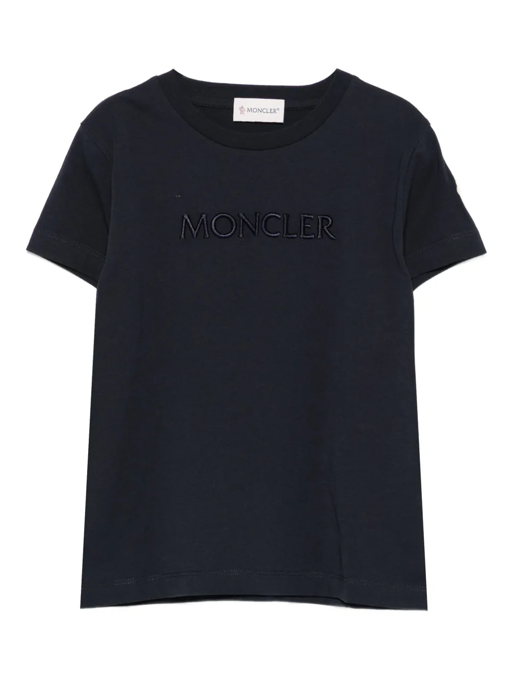 Moncler Enfant embroidered-logo cotton T-shirt | Blue | Image 1