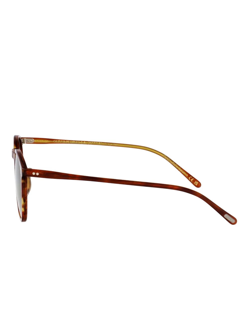 Oliver Peoples Funley 1993 zonnebril met rond montuur van acetaat Bruin