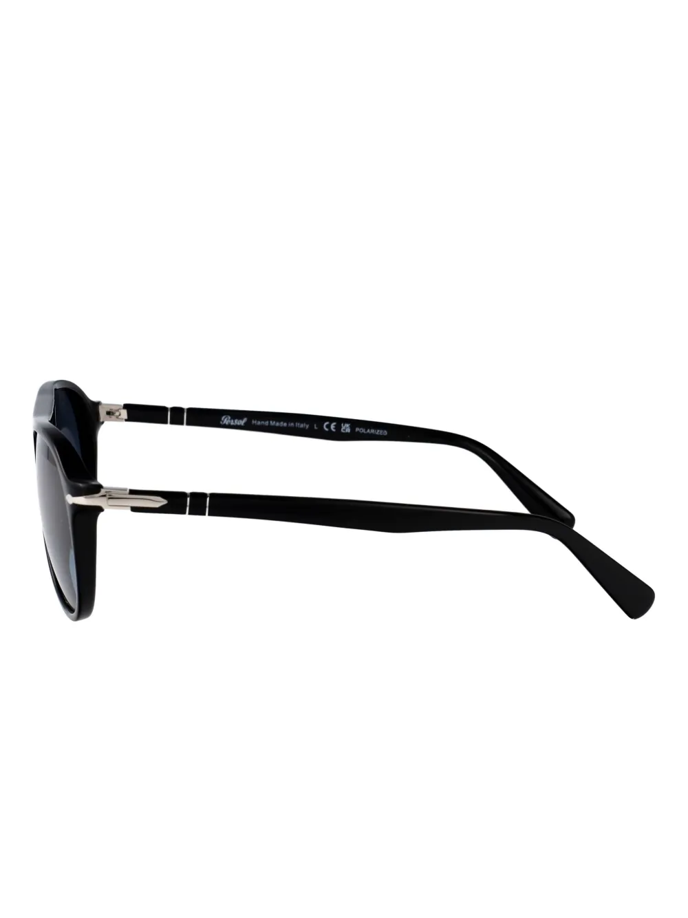 Persol Acetate zonnebril met rond montuur Zwart