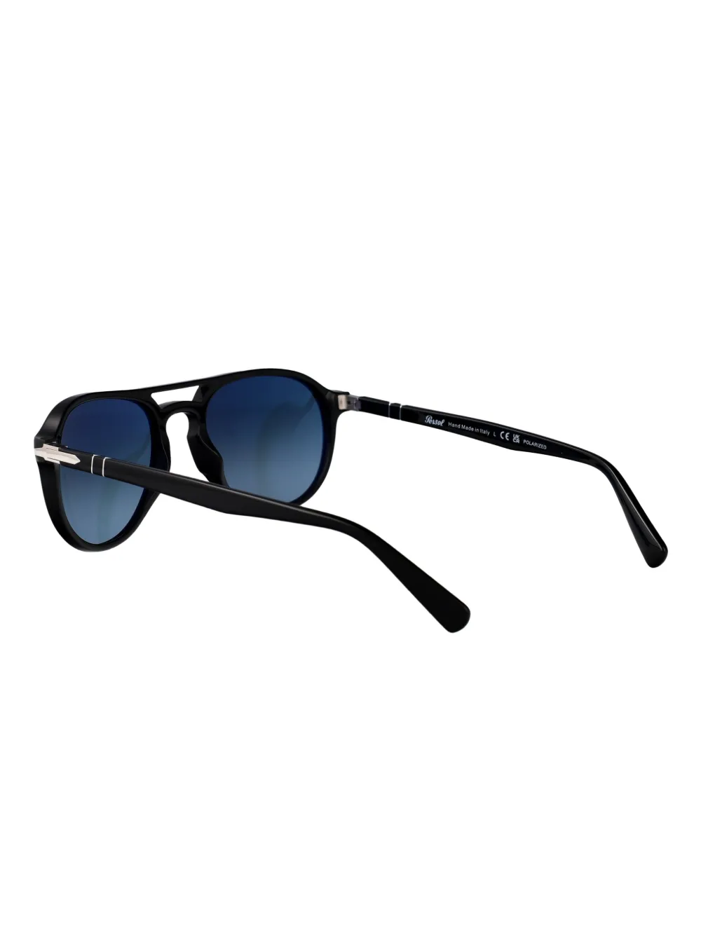 Persol Acetate zonnebril met rond montuur Zwart