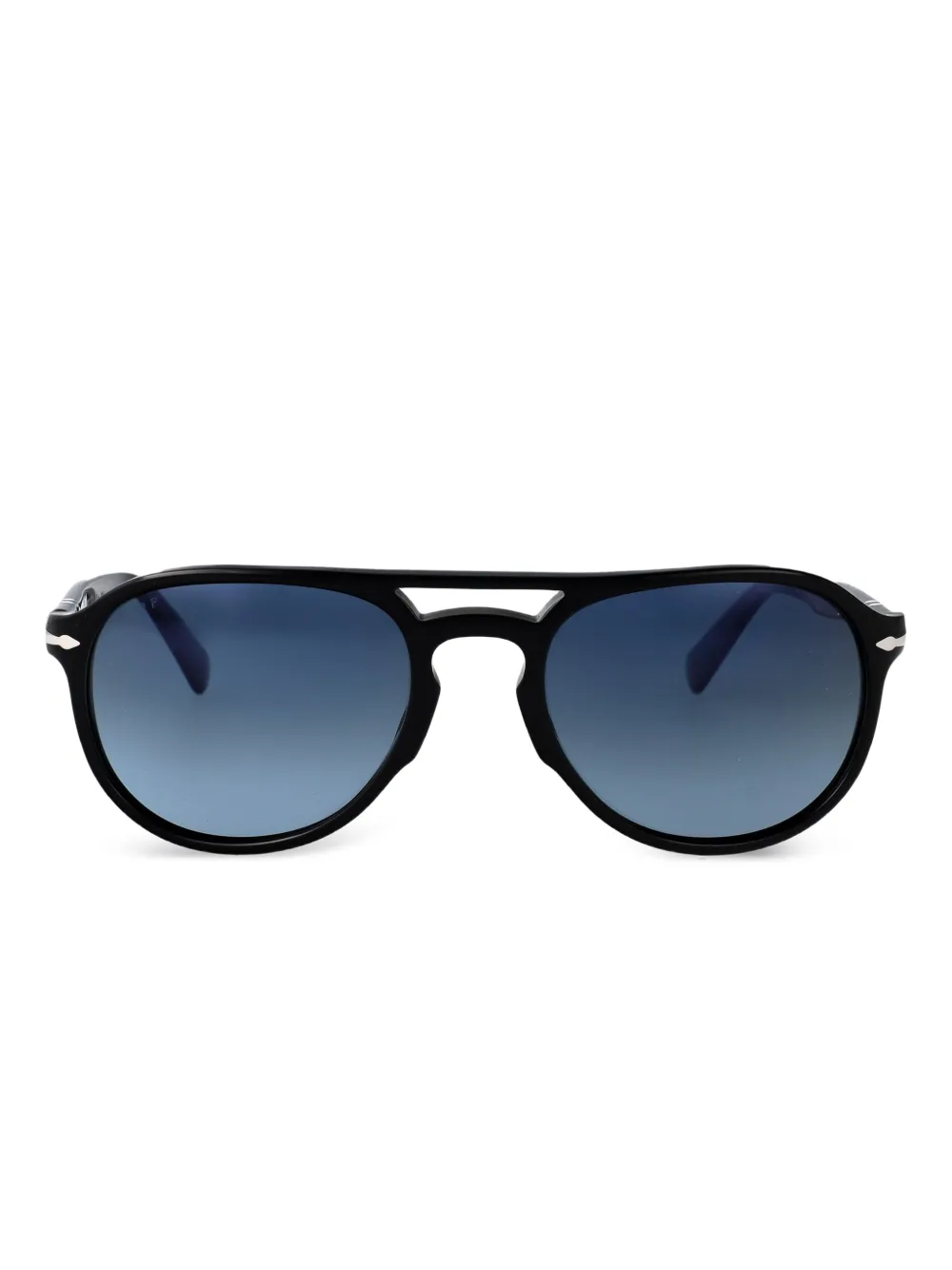 Persol Acetate zonnebril met rond montuur Zwart