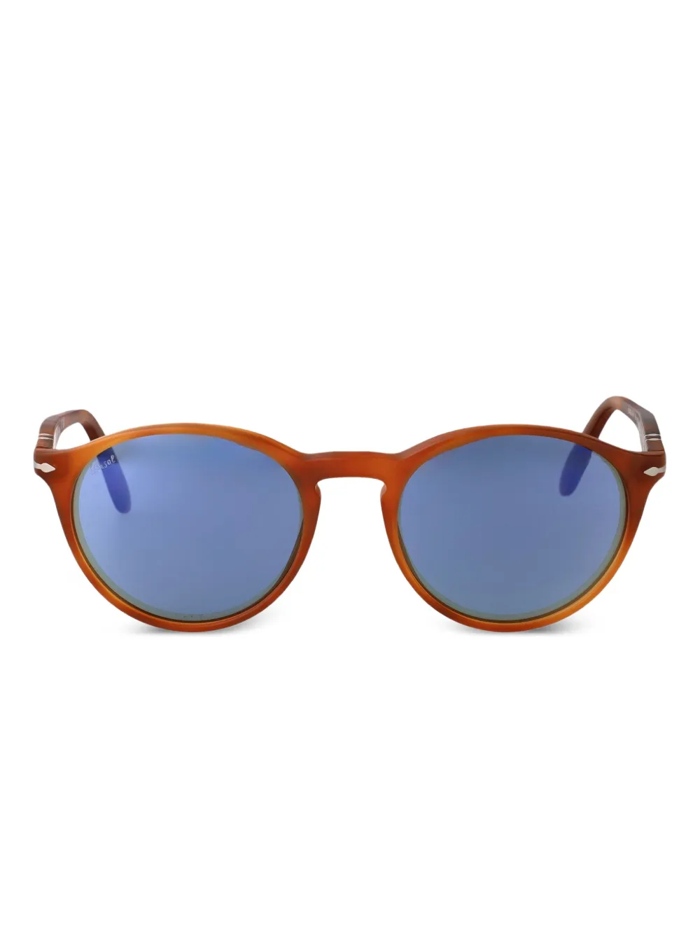 Persol Zonnebril met rond montuur Bruin