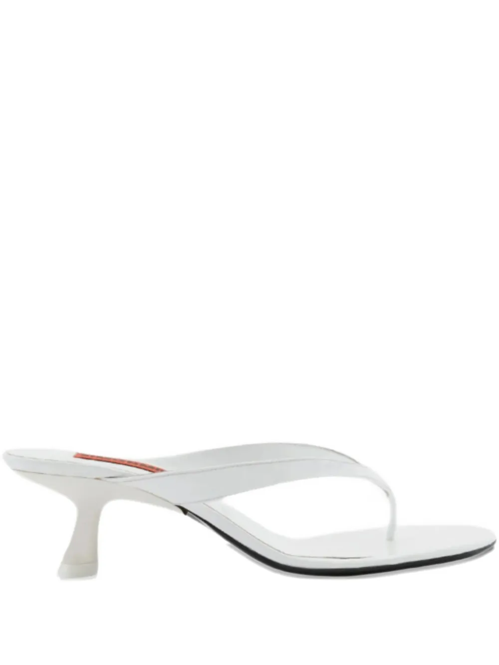 Simon Miller 57mm Beep Thong Leather Heeled Sandals In White