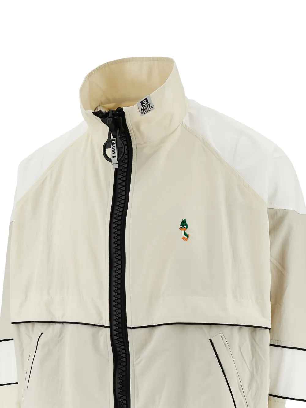 Maison MIHARA YASUHIRO duck-detail panelled track jacket Beige