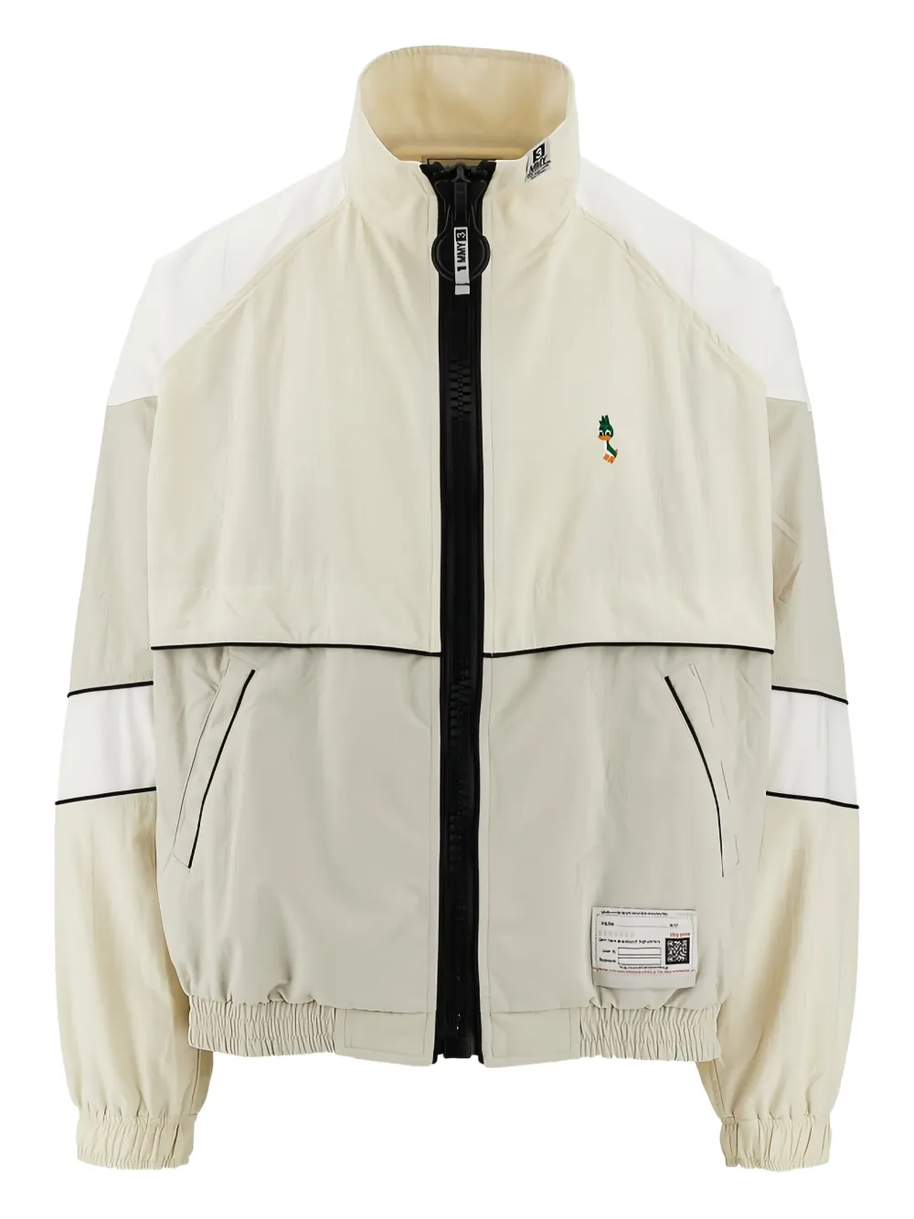 Maison MIHARA YASUHIRO duck-detail panelled track jacket Beige