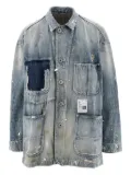 Maison MIHARA YASUHIRO striped-pattern jacket - INDIGO