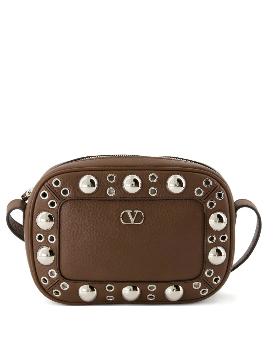 Valentino Garavani Nellcôte stud-embellishment shoulder bag Bruin