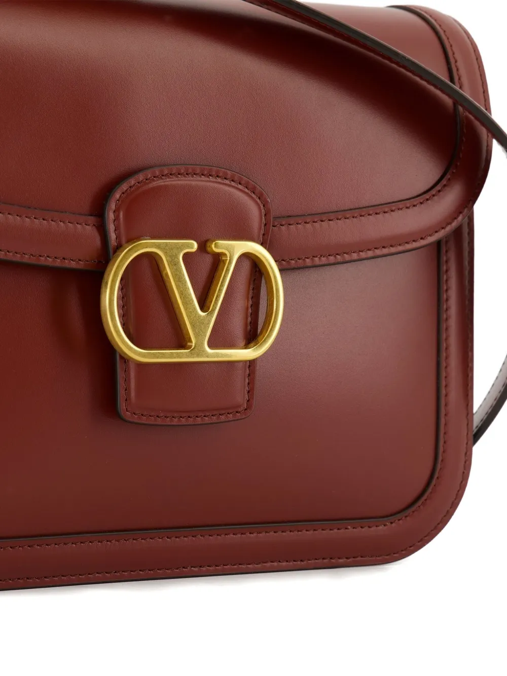 Valentino Garavani 9to5 VLogo mini-schoudertas met sluiting Bruin