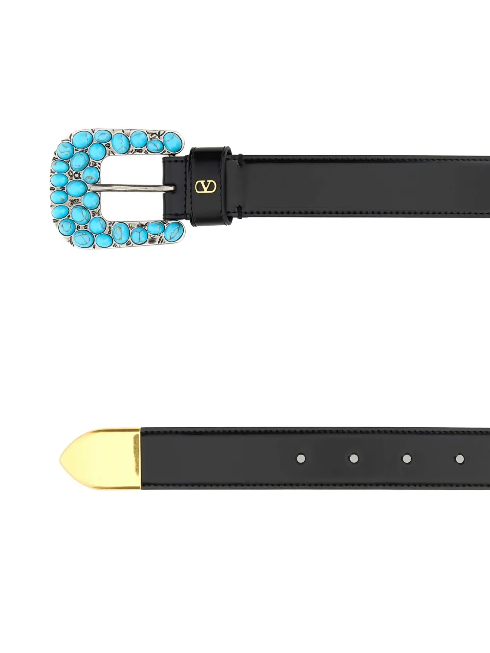 Valentino Garavani VLogo Signature leather belt Zwart