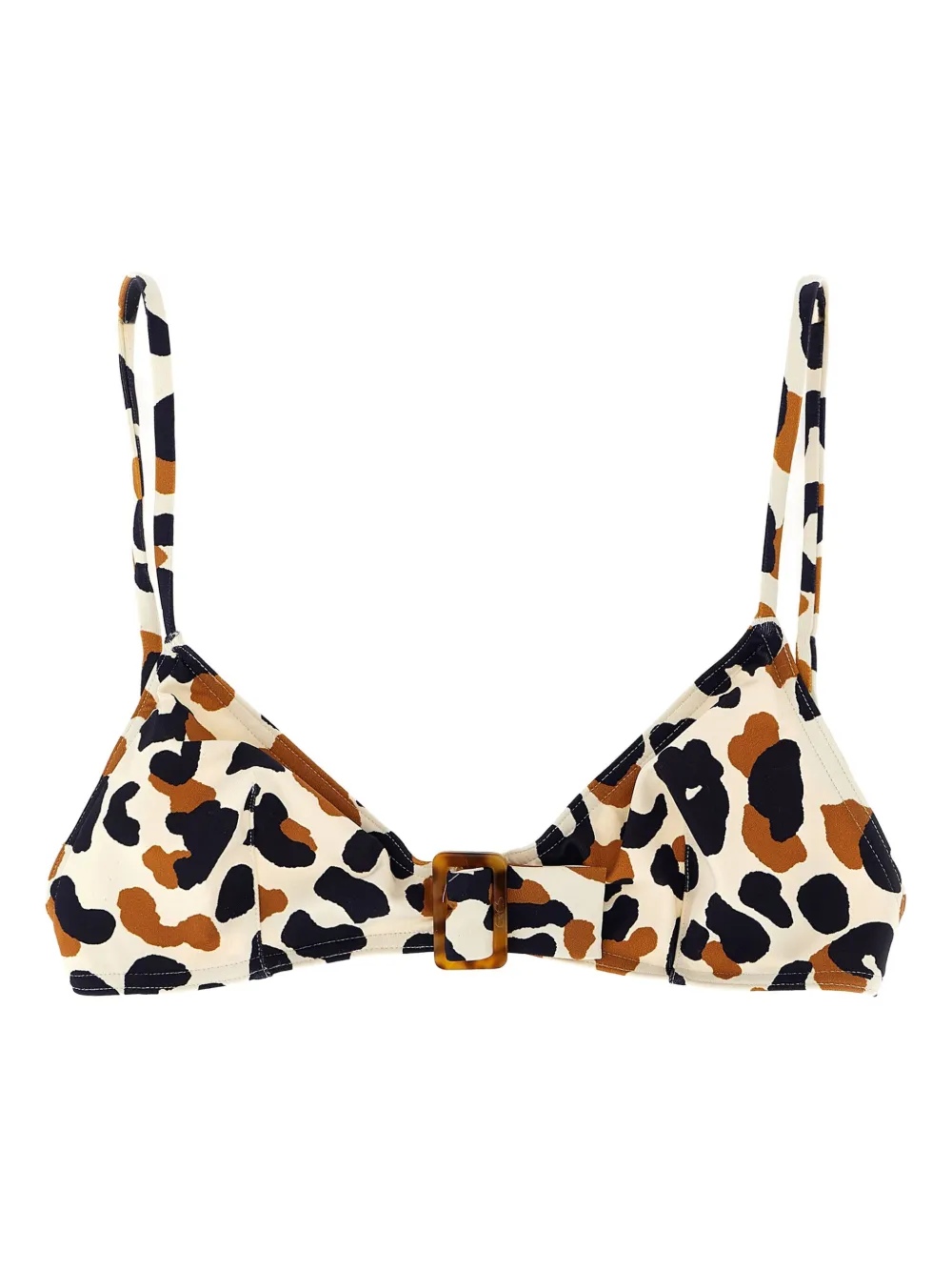 ERES Ecailles polka-dot buckle bikini top Beige