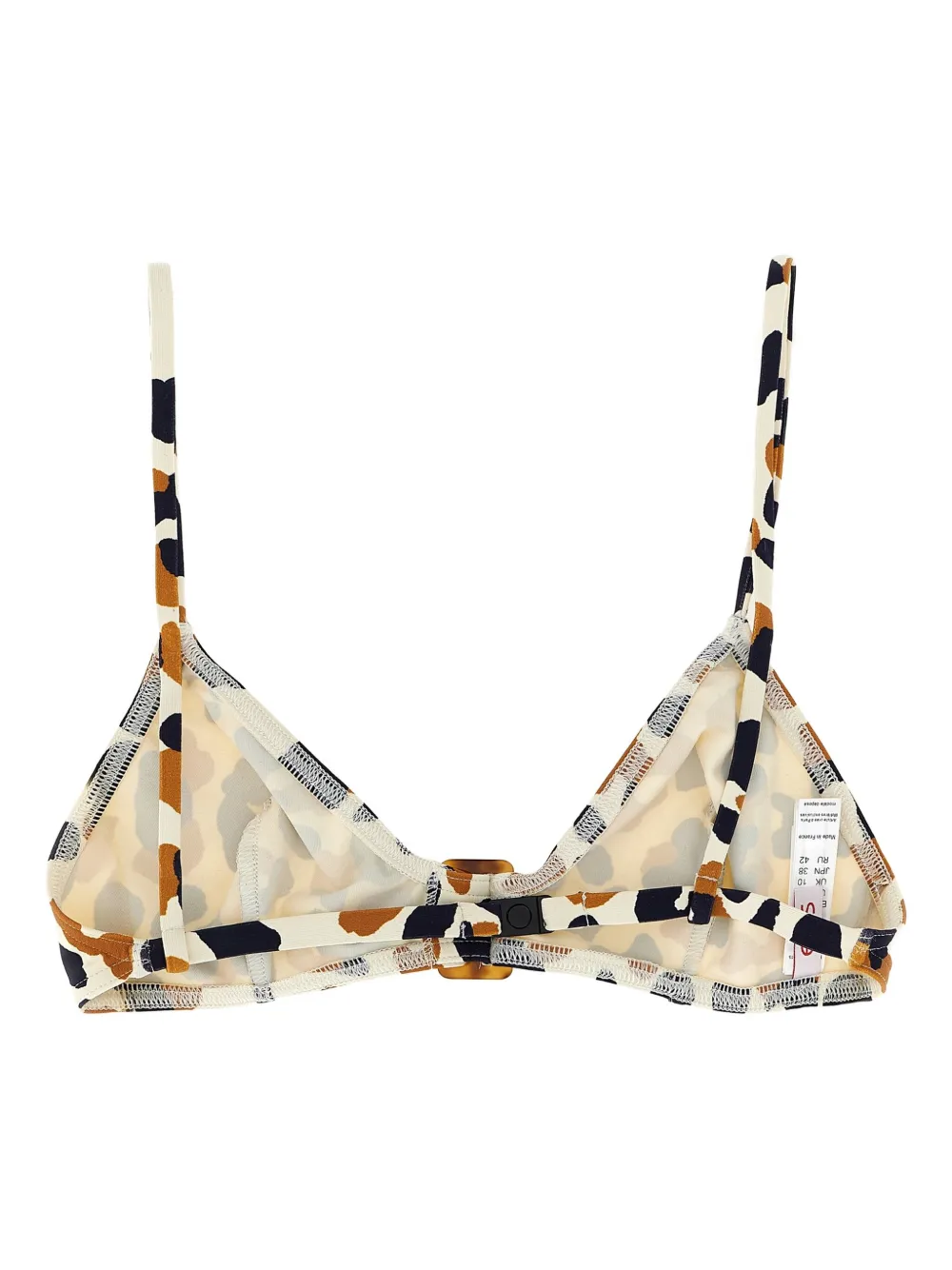ERES Ecailles polka-dot buckle bikini top Beige