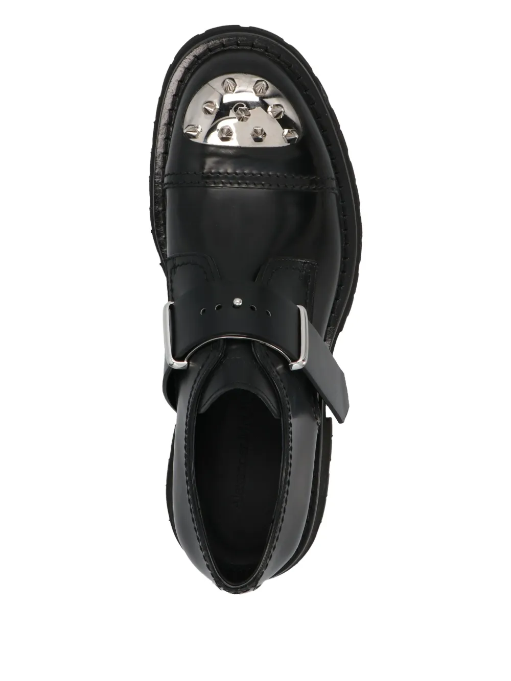 Alexander McQueen studded strap derby loafers Black