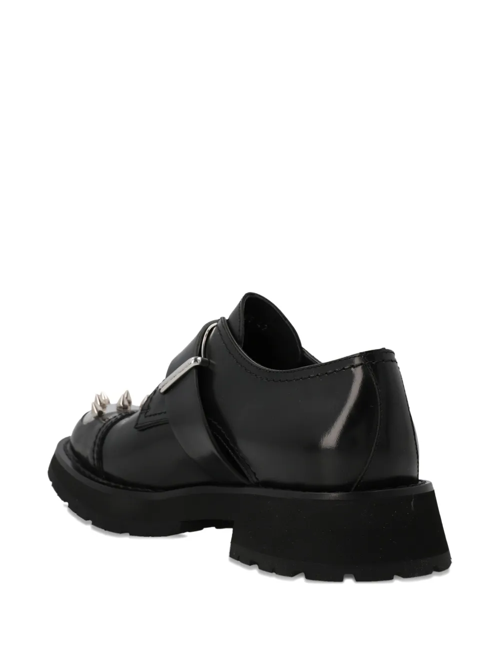 Alexander McQueen studded strap derby loafers Black