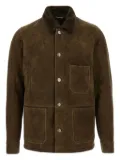 Giorgio Brato shearling-collar suede jacket - Brown