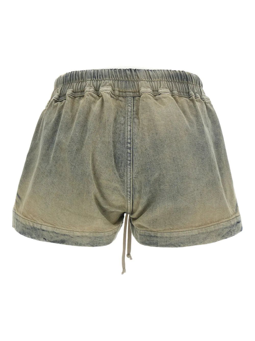 Rick Owens DRKSHDW drawstring side-slit denim shorts Beige