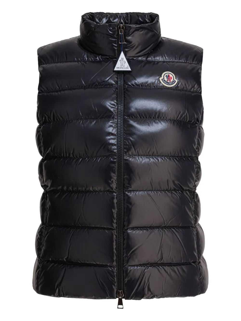 Moncler logo-patch quilted gilet Zwart