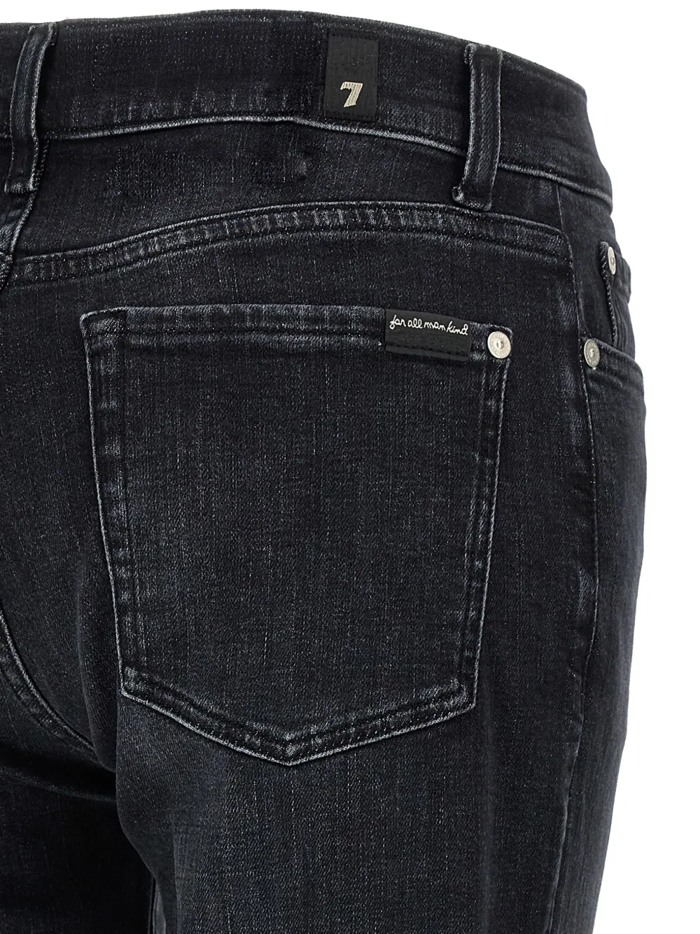 7 For All Mankind cuffed-hem skinny jeans Zwart