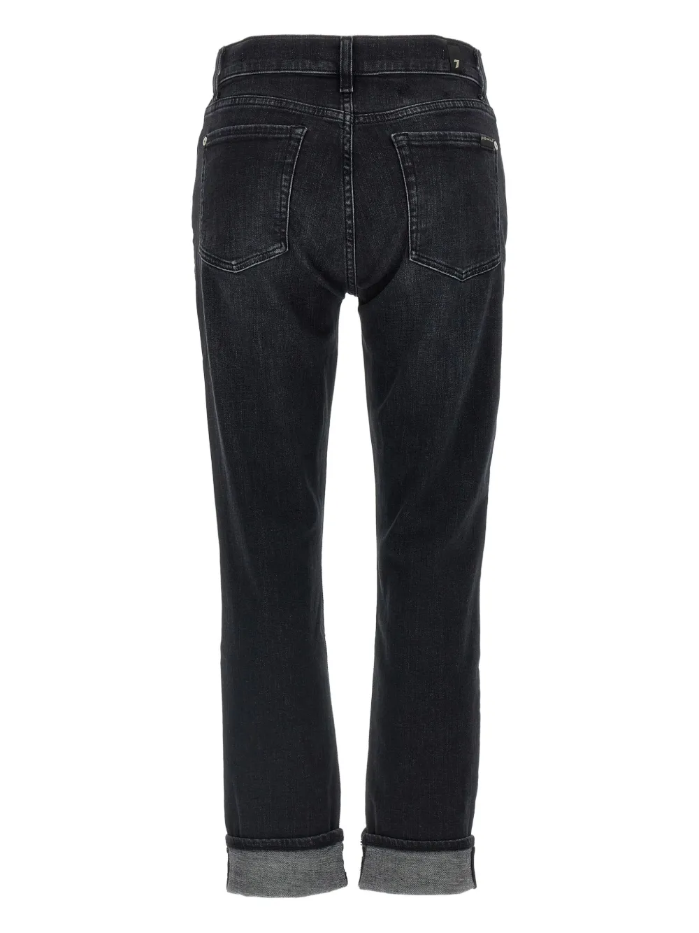 7 For All Mankind cuffed-hem skinny jeans Zwart