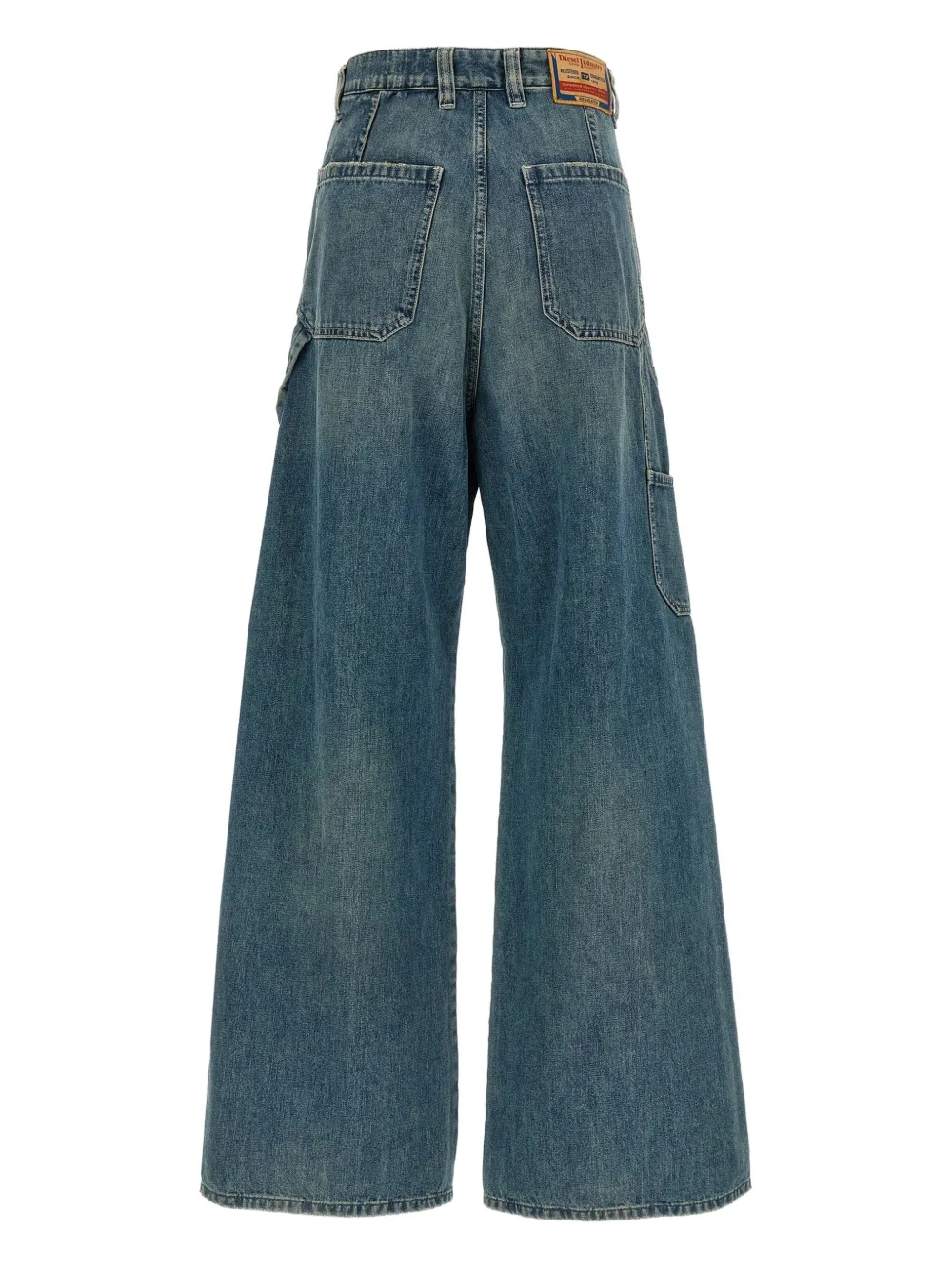 Diesel D-Sire-W jeans met wijde pijpen en gedragen effect - Blauw