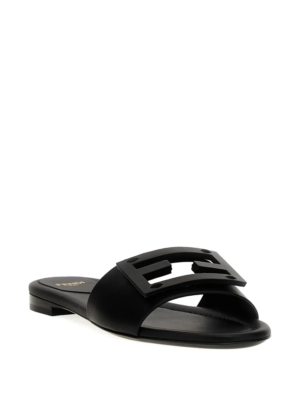 FENDI Baguette FF-logo buckle sandals Black