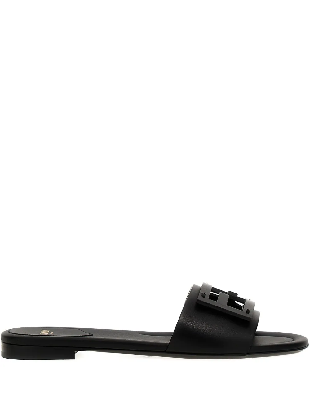 Fendi Baguette Ff-logo Buckle Sandals In Black