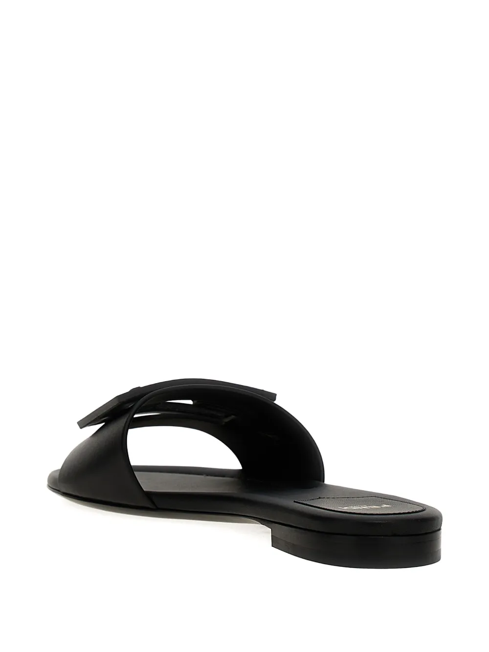 FENDI Baguette FF-logo buckle sandals Black