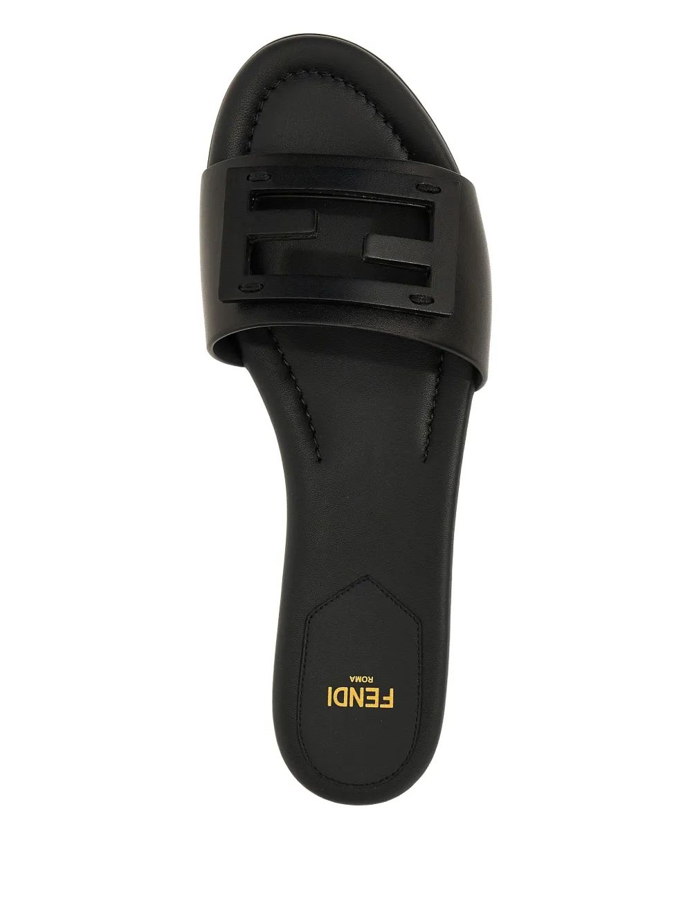FENDI Baguette FF-logo buckle sandals Black