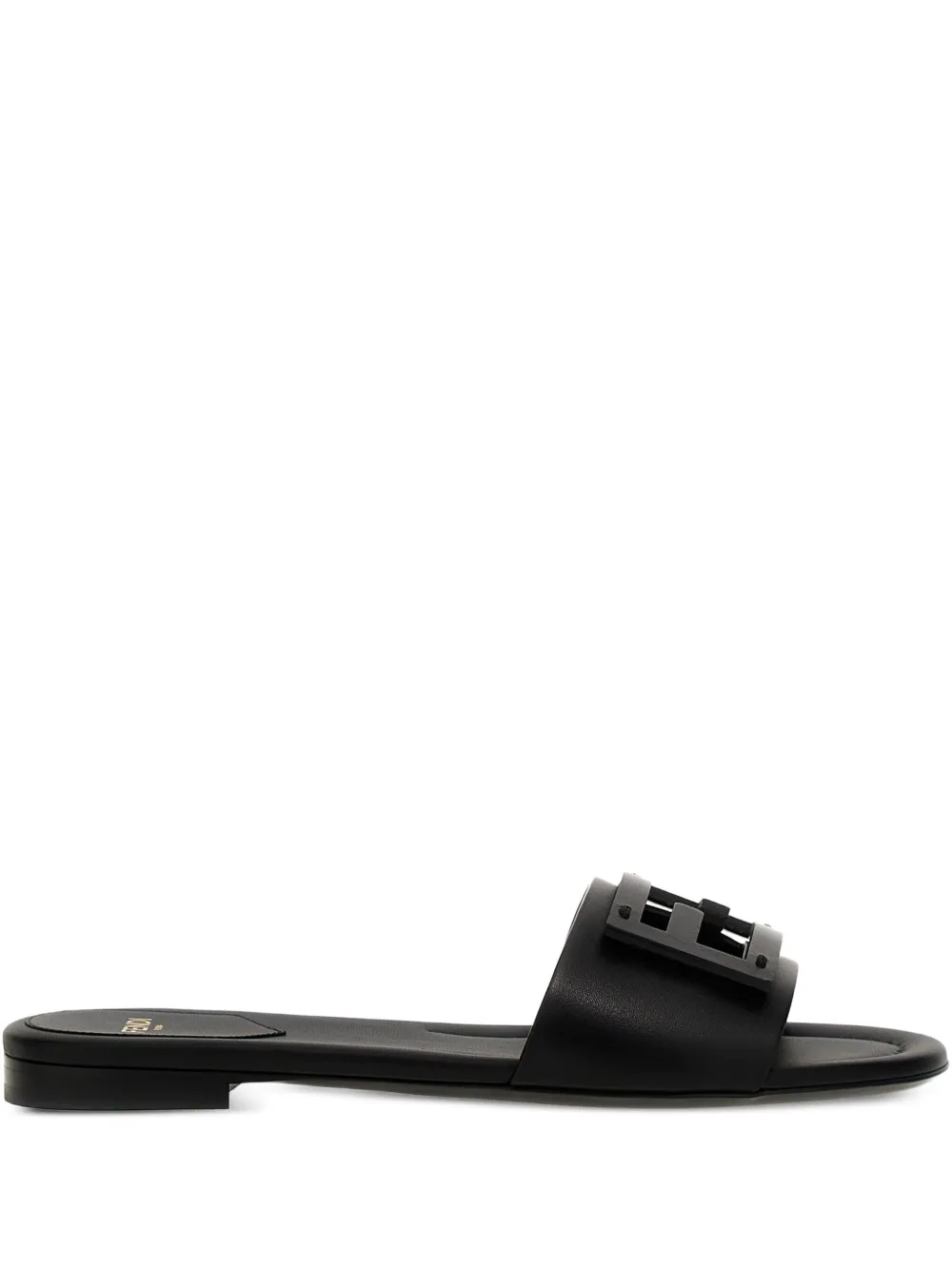 FENDI Baguette FF-logo buckle sandals Black