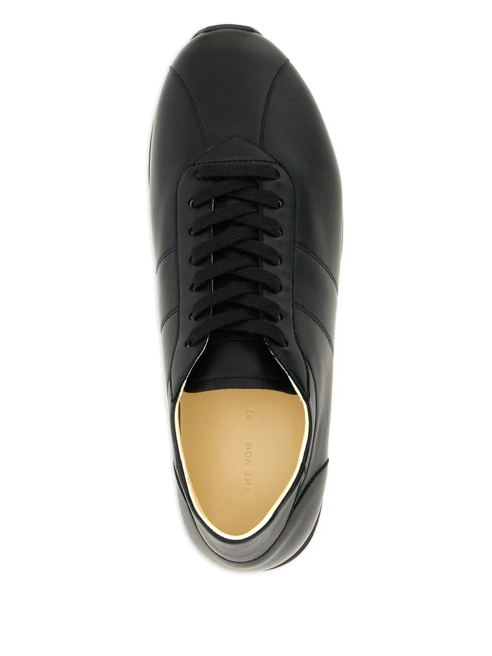 The Row lace-up leather sneakers Black