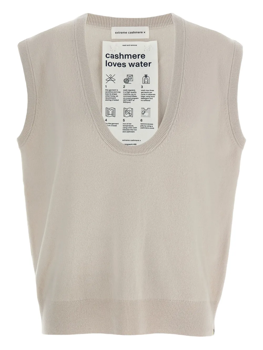 extreme cashmere scoop-neck cashmere-blend vest | Neutrals | Image 1
