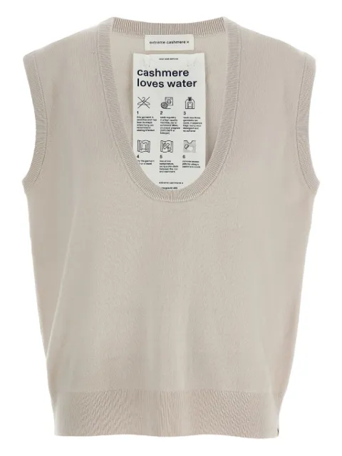 extreme cashmere scoop-neck cashmere-blend vest