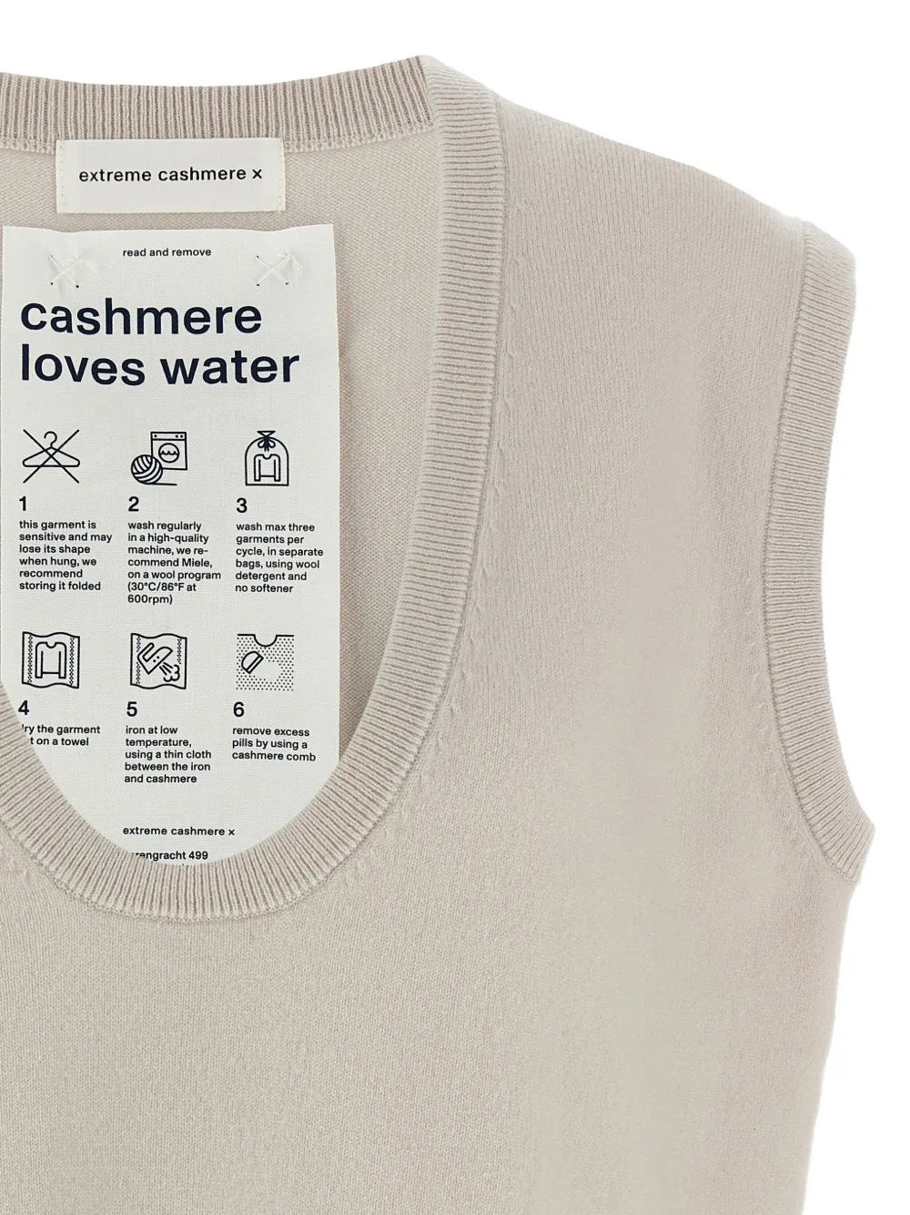 Extreme Cashmere Scoop-neck Cashmere-blend Vest In Neutral