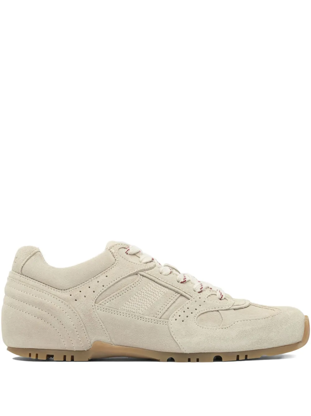 suede leather lace-up sneakers
