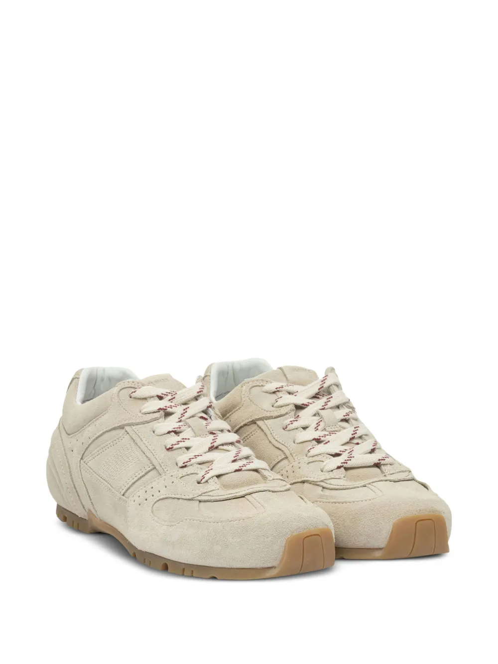 ALOHAS suede leather lace-up sneakers - Beige