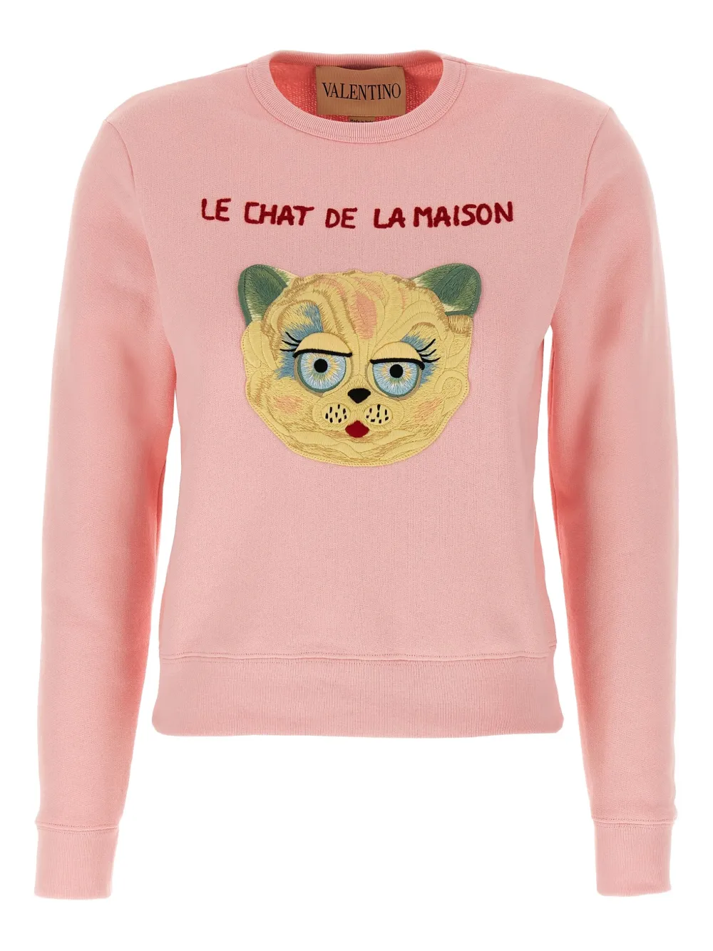 Valentino Garavani Sweater met geborduurde kat Roze