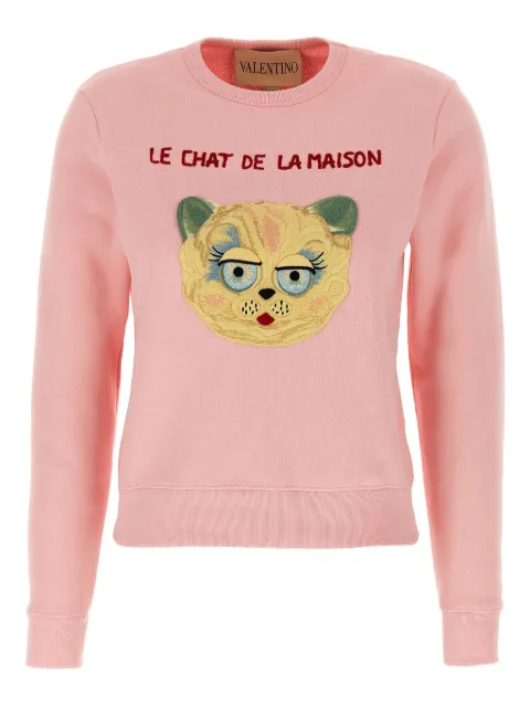 Valentino Garavani cat-embroidered sweatshirt