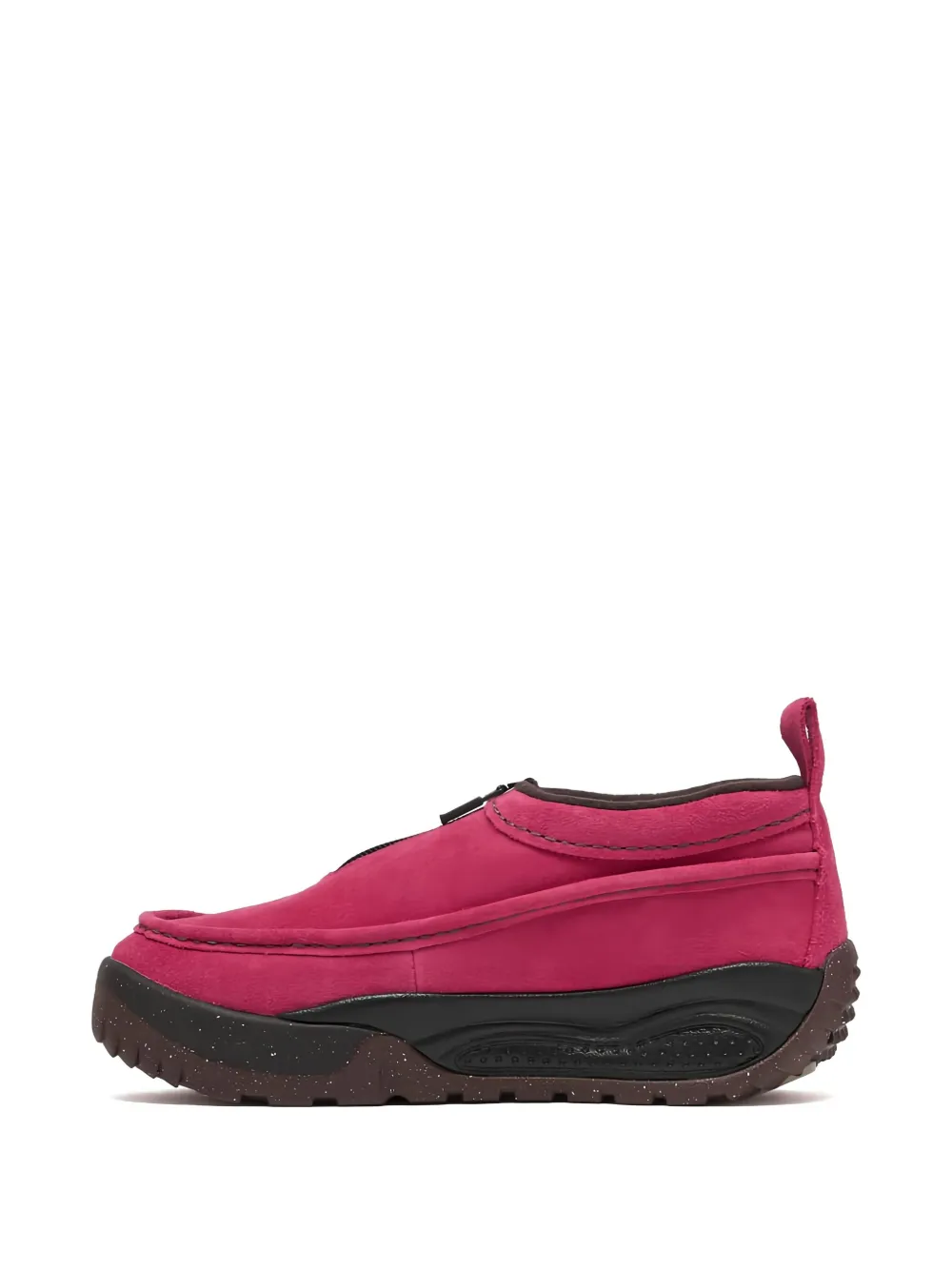 Nike zip-front suede low-top sneakers Pink