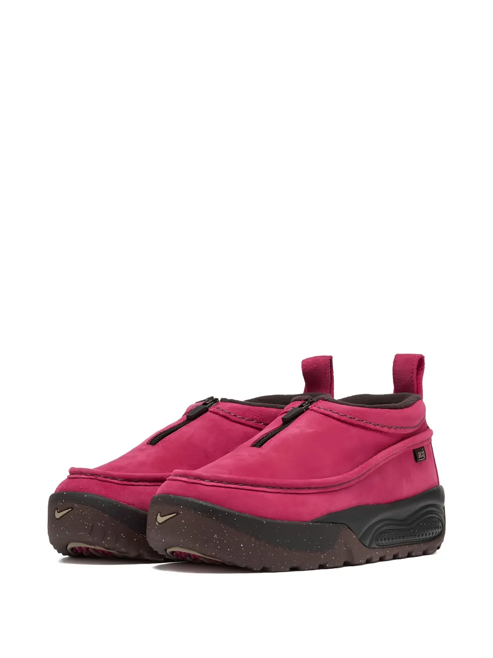 Nike zip-front suede low-top sneakers Pink