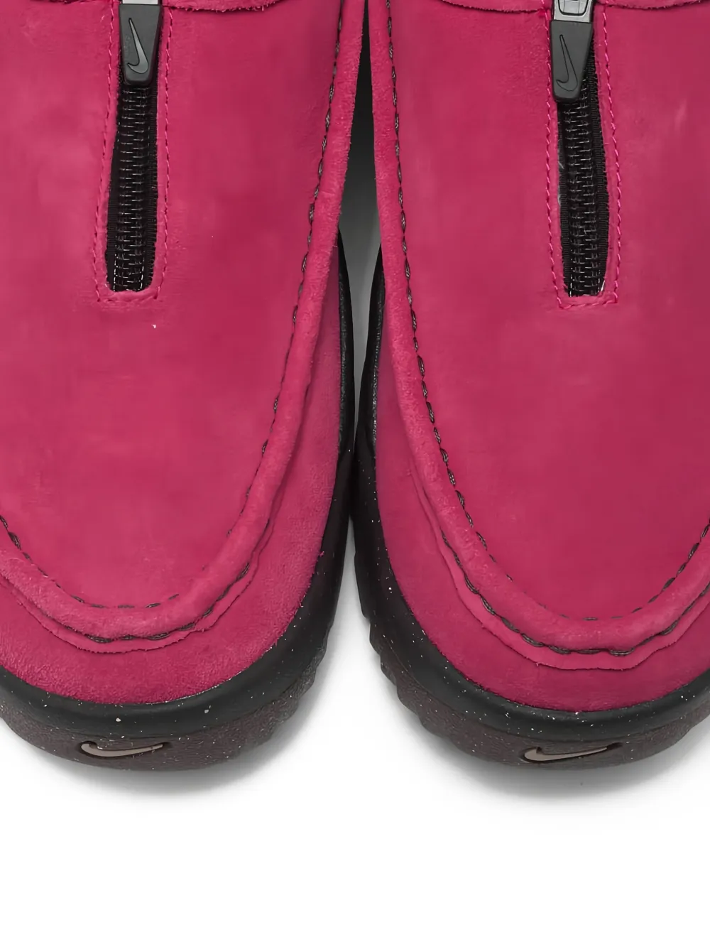 Nike zip-front suede low-top sneakers Pink