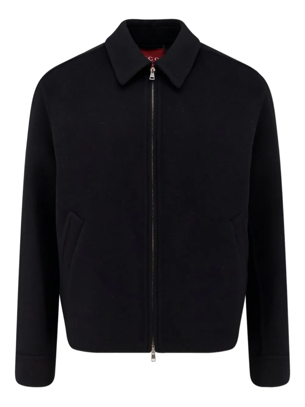 Gucci zip-front wool-blend jacket | Black | Image 1