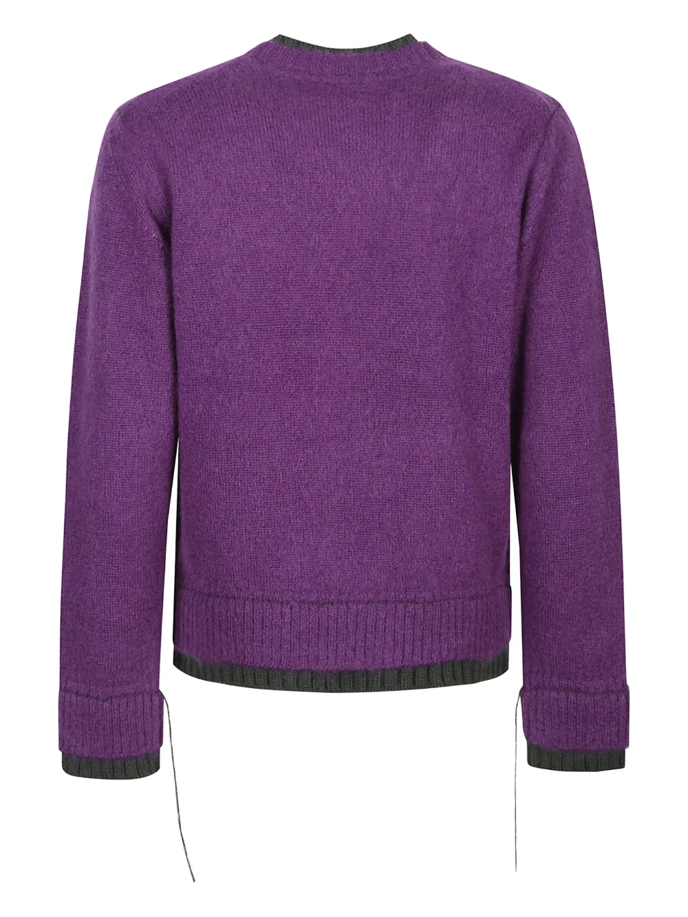 Sacai double-layered ribbed sweater - Paars