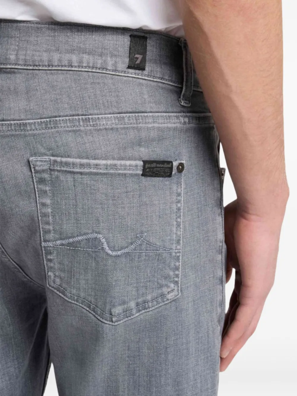 7 For All Mankind Katoenen jeans met vijf zakken Grijs