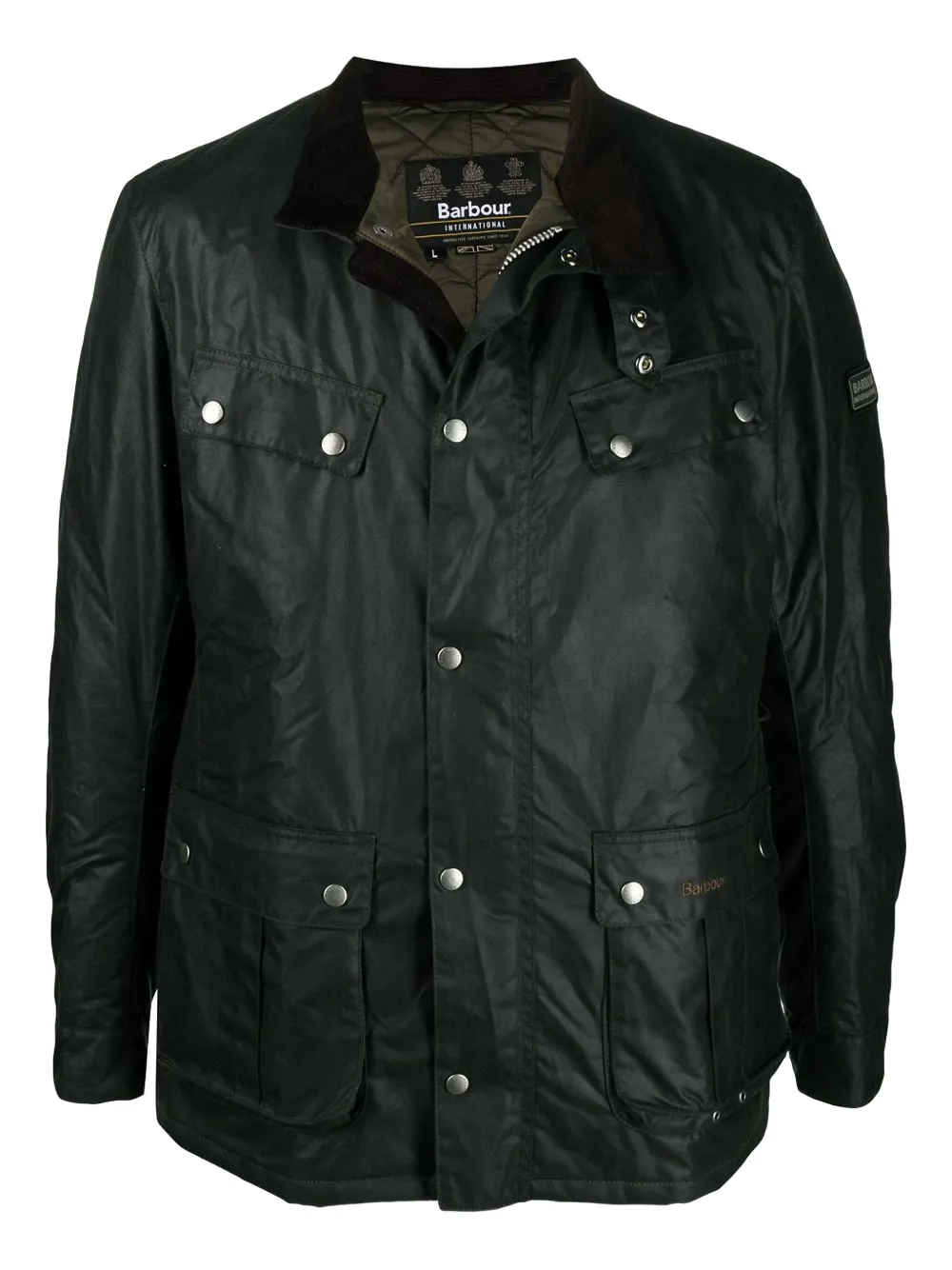 Barbour International Jack met geborduurd logo Groen