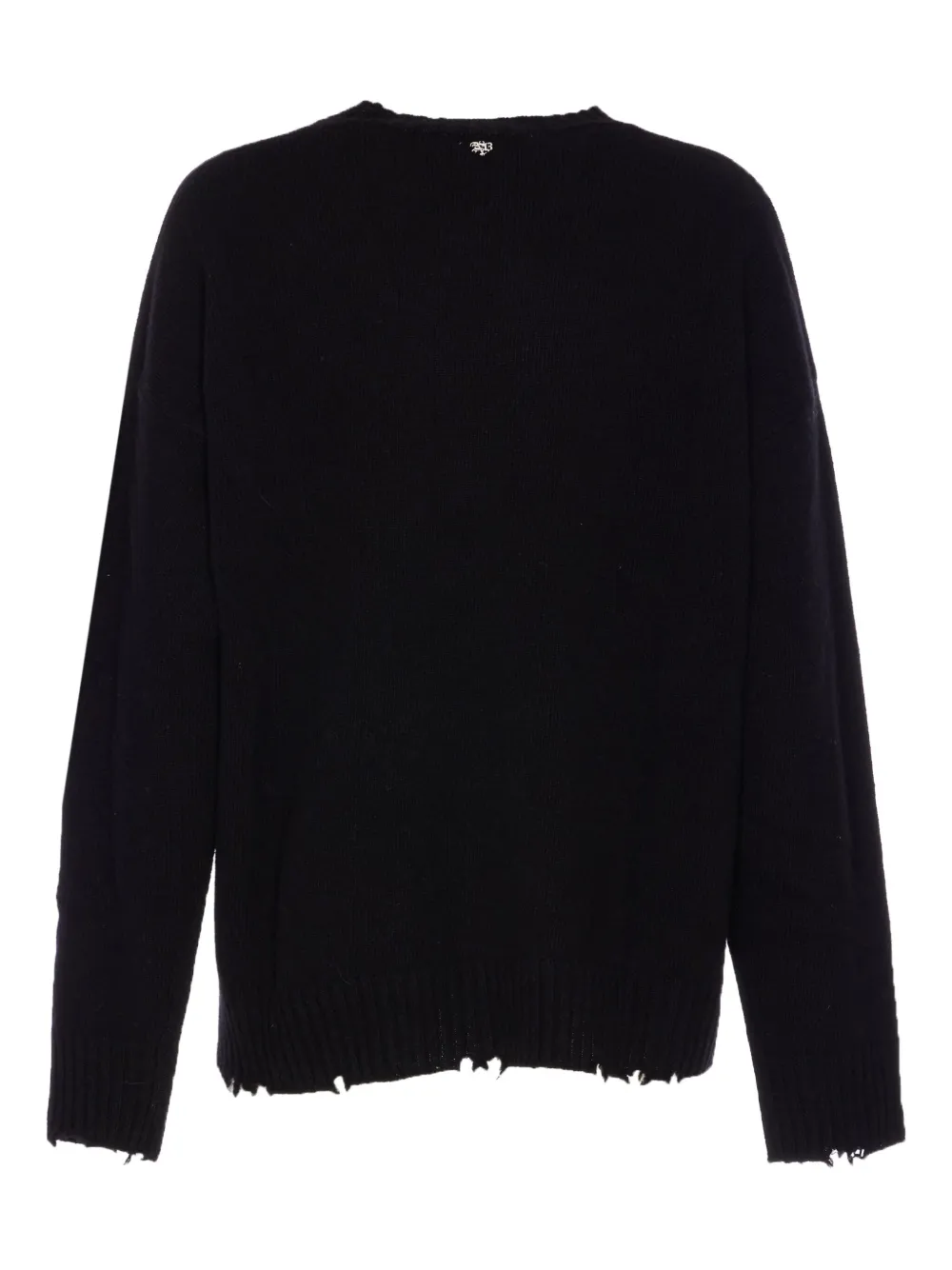 Aniye By wool raw-edge sweater Zwart