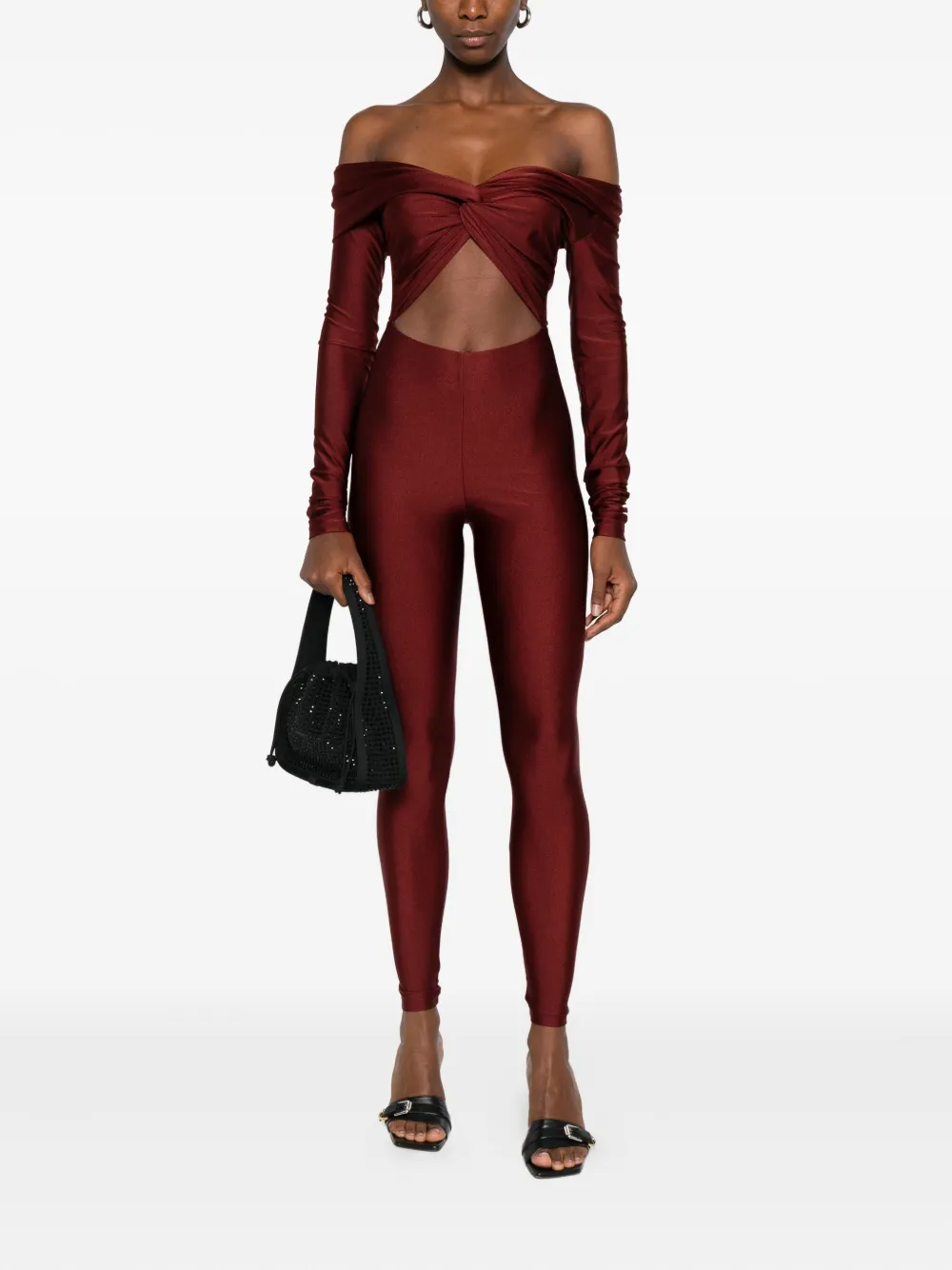 THE ANDAMANE Jumpsuit met cut-out - Rood