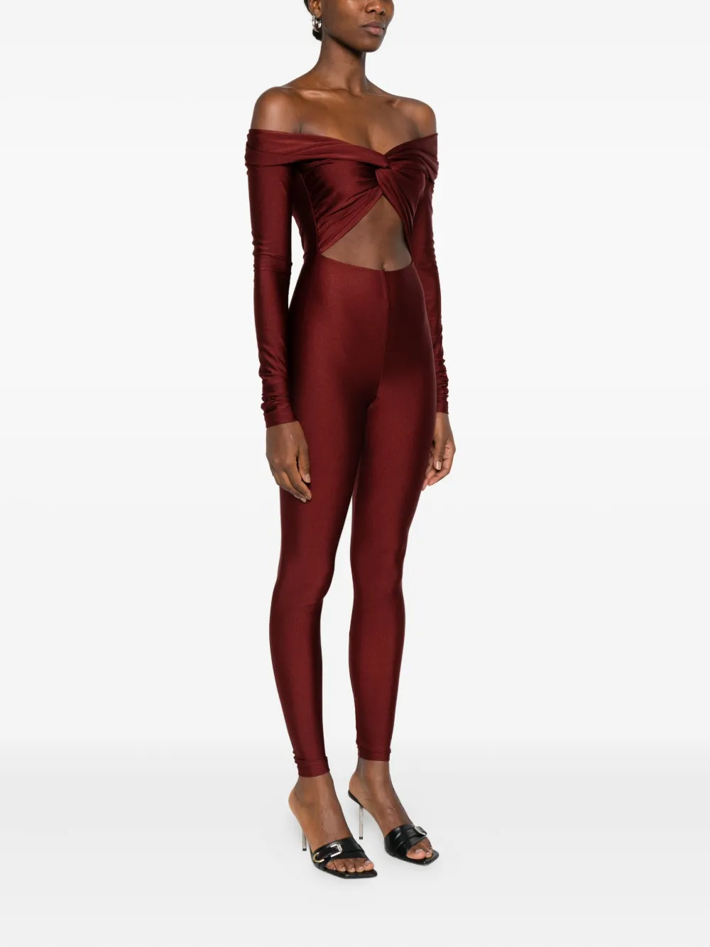 THE ANDAMANE Jumpsuit met cut-out Rood