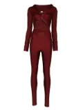 THE ANDAMANE twist-detail cut-out jumpsuit - Red