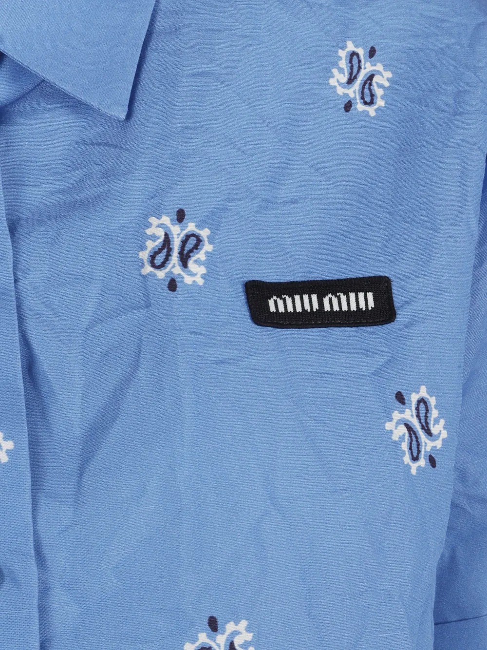 Miu Blouse met bandanaprint Blauw