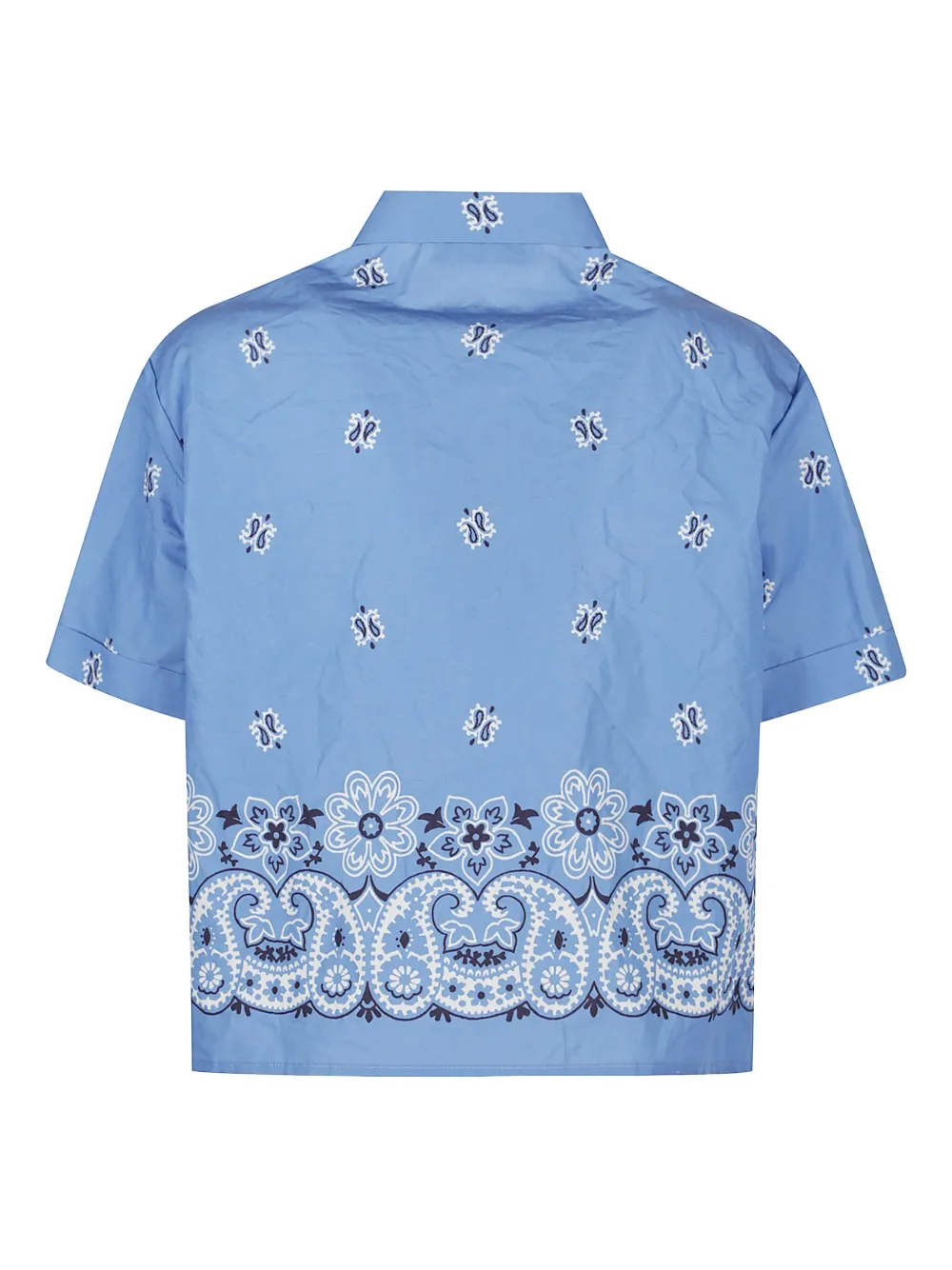 Miu Miu bandana-print short-sleeve shirt - Blauw