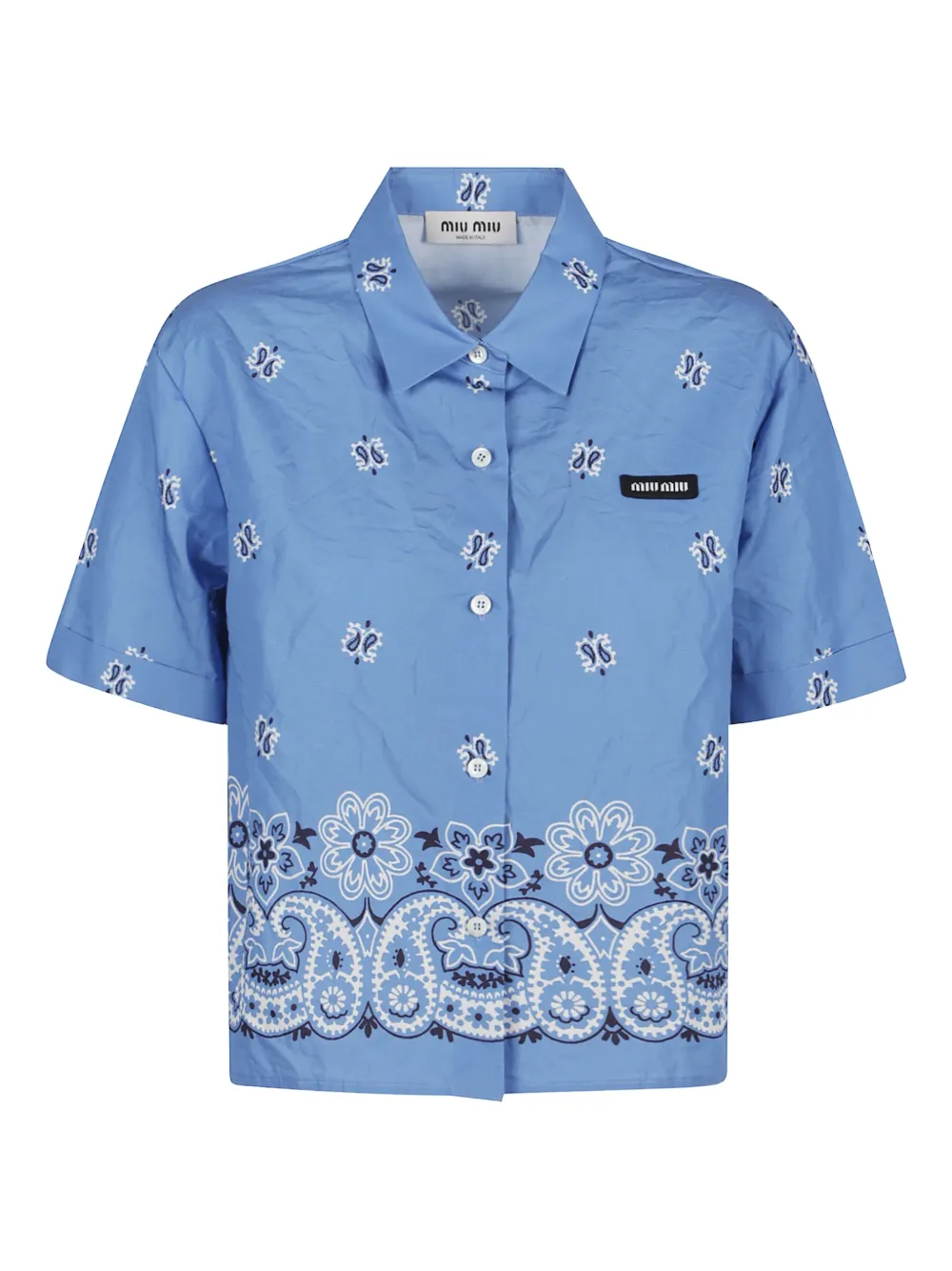 Miu Blouse met bandanaprint Blauw